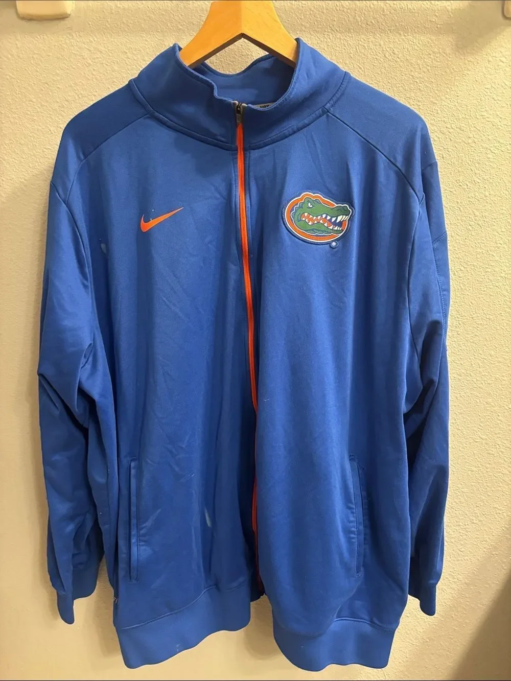 Nike Blue Florida Gators Full-Zip Lightweight Jacket with Orange Accents